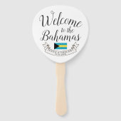 Welkom in Bahamas | Aangepast bestemmingshuwelijk Handwaaier (Voorkant)