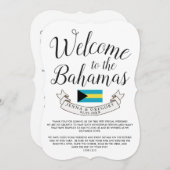 Welkom in Bahamas | Aangepast bestemmingshuwelijk Kaart (Voorkant / Achterkant)