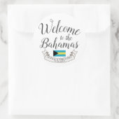 Welkom in Bahamas | Aangepast bestemmingshuwelijk Ronde Sticker (Tas)