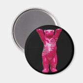 Welkom in Berlijn Teddy Bear, Black Back Magneet (Voorkant / Achterkant)