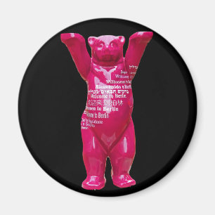 Welkom in Berlijn Teddy Bear, Black Back Magneet