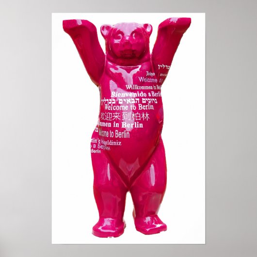 Welkom in Berlijn Teddy Bear, White Back Poster (Voorkant)