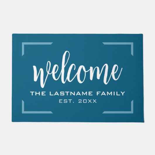 Welkom in Big Script met familienaam Date Deurmat (Voorkant)