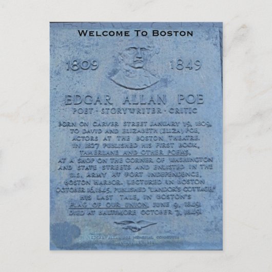 Welkom in Boston Briefkaart (Voorkant)