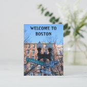 Welkom in Boston Briefkaart (Staand voorkant)