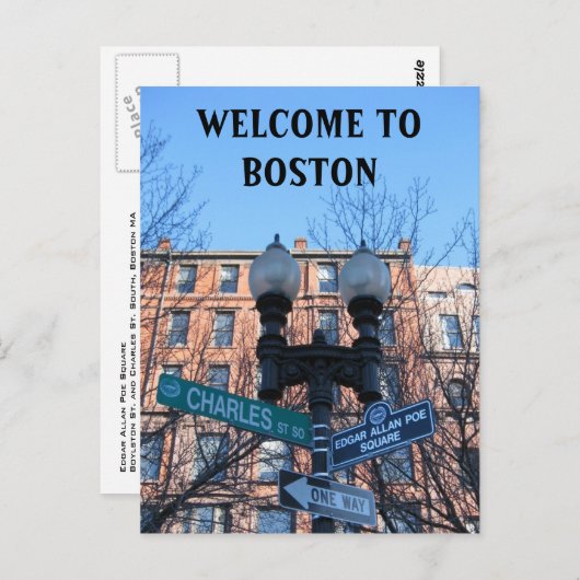 Welkom in Boston Briefkaart (Voorkant / Achterkant)