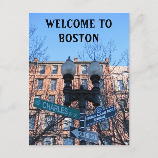 Welkom in Boston Briefkaart (Voorkant)