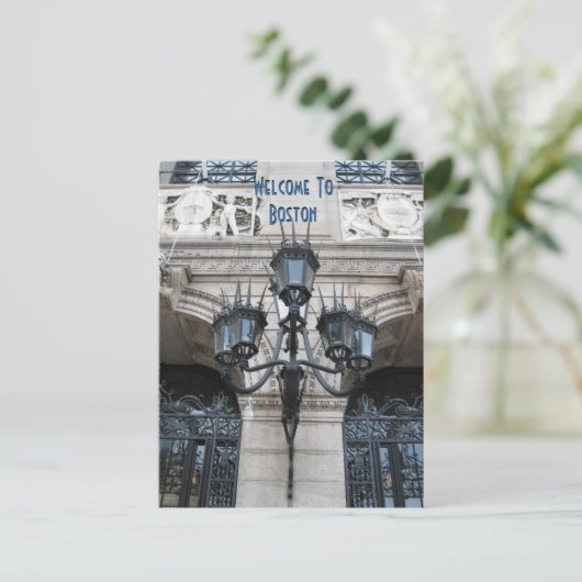 Welkom in Boston Briefkaart (Staand voorkant)