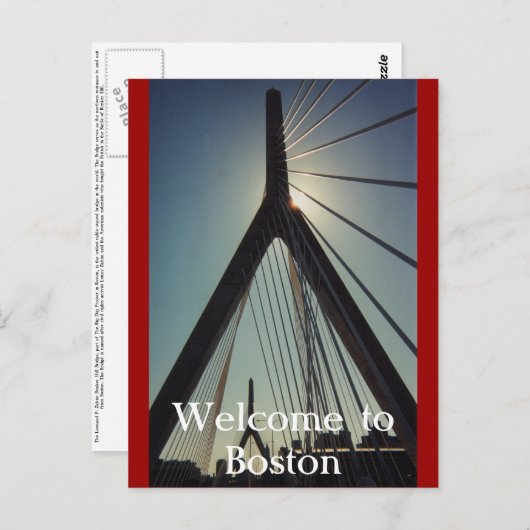 Welkom in Boston Briefkaart (Voorkant / Achterkant)