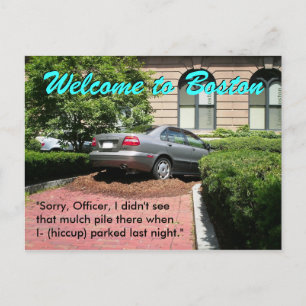 Welkom in Boston Briefkaart