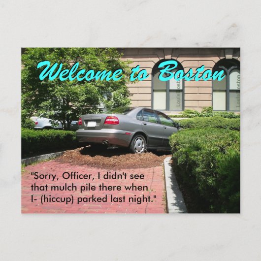 Welkom in Boston Briefkaart (Voorkant)