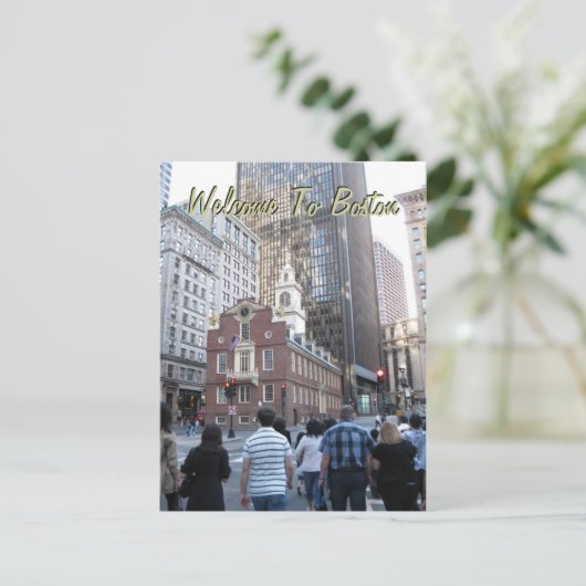 Welkom in Boston Briefkaart (Staand voorkant)