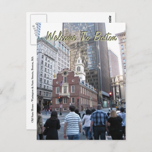 Welkom in Boston Briefkaart (Voorkant / Achterkant)