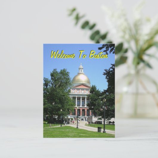 Welkom in Boston Briefkaart (Staand voorkant)