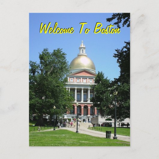 Welkom in Boston Briefkaart (Voorkant)