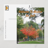 Welkom in Boston in Herfst Briefkaart (Voorkant / Achterkant)