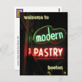 Welkom in Boston - neon Briefkaart (Voorkant / Achterkant)