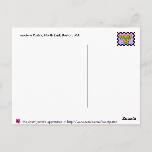 Welkom in Boston - neon Briefkaart (Achterkant)