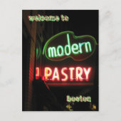 Welkom in Boston - neon Briefkaart (Voorkant)