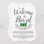 Welkom in Brazilië | Destination Wedding Custom Kaart (Voorkant / Achterkant)