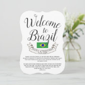 Welkom in Brazilië | Destination Wedding Custom Kaart (Staand voorkant)