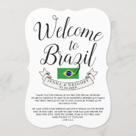 Welkom in Brazilië | Destination Wedding Custom Kaart