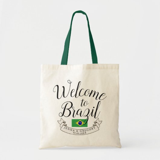 Welkom in Brazilië | Destination Wedding Custom Tote Bag (Voorkant)
