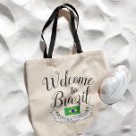 Welkom in Brazilië | Destination Wedding Custom Tote Bag<br><div class="desc">Een feestelijk cadeau-item op maat van uw bruiloftsgast die reist om u te zien in het prachtige land Brazilië. Alle elementen van dit item zijn ontgrendeld en aanpasbaar aan uw behoeften. Veel plezier om het je eigen te maken.</div>