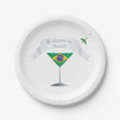 Welkom in Brazilië Papieren Bordje (Voorkant)