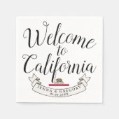 Welkom in Californië | Bestemming Bruiloft Servet (Voorkant)