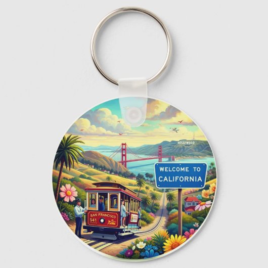 Welkom in Californië Sleutelhanger (Voorkant)
