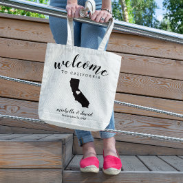 Welkom in Californië | State Silhouette Wedding Tote Bag