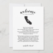 Welkom in Californië | Wedbrief en reisroute (Voorkant)