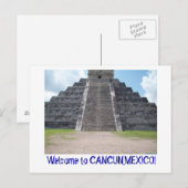 Welkom in Cancun, Mexico briefkaart. Briefkaart (Voorkant / Achterkant)