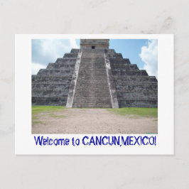 Welkom in Cancun, Mexico briefkaart. Briefkaart