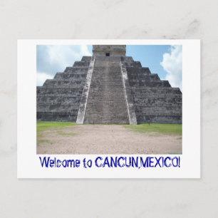 Welkom in Cancun, Mexico briefkaart. Briefkaart