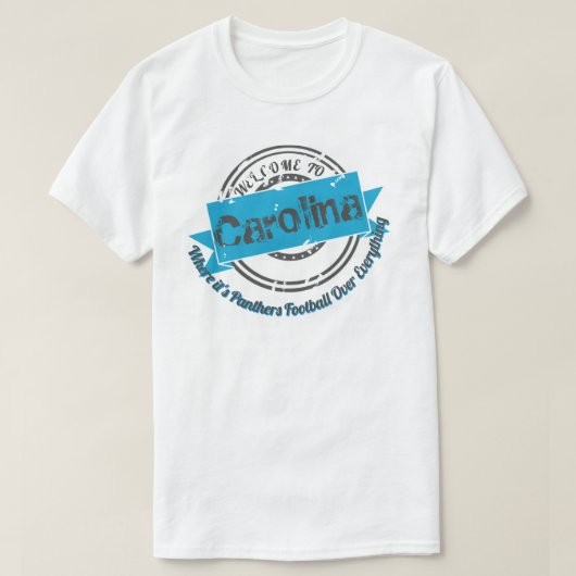 Welkom in Carolina White T-Shirt (Design voorkant)