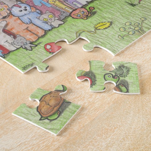 Welkom in Cat Town Legpuzzel (Zijkant)