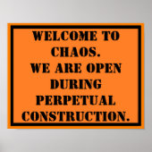 Welkom in Chaos Poster (Voorkant)