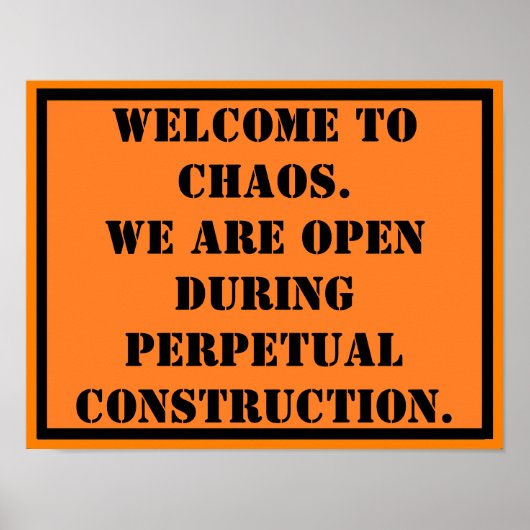 Welkom in Chaos Poster (Voorkant)