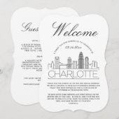Welkom in Charlotte | Details Gasten Uitnodiging (Voorkant / Achterkant)