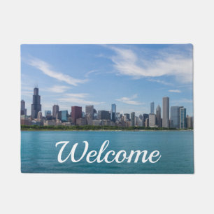 Welkom in Chicago Day Cityscape Doormat Deurmat