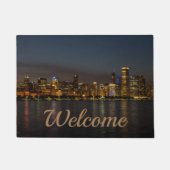Welkom in Chicago Night Cityscape Doormat Deurmat (Voorkant)