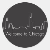 Welkom in Chicago Ronde Sticker (Voorkant)