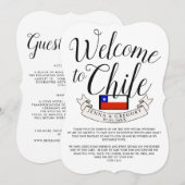Welkom in Chili | Aangepast bestemmingshuwelijk Kaart (Voorkant / Achterkant)