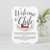 Welkom in Chili | Aangepast bestemmingshuwelijk Kaart (Staand voorkant)