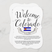 Welkom in Colorado | Bestemming Huwelijk Custom Kaart (Voorkant / Achterkant)