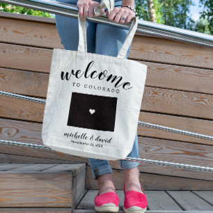 Welkom in Colorado   US State Silhouette Wedding Tote Bag