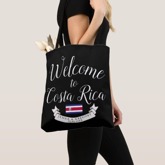 Welkom in Costa Rica | Aangepast bestemmingshuweli Tote Bag (Dichtbij)