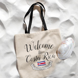 Welkom in Costa Rica Bestemming Huwelijk Douane Tote Bag